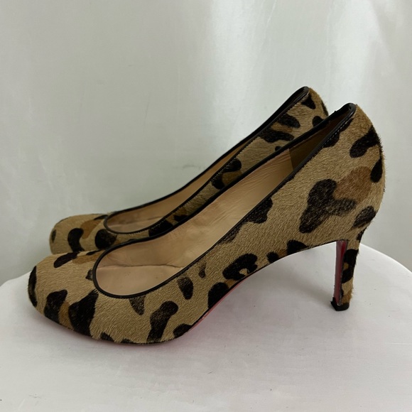 Christian Louboutin Leopard Print Heels - Picture 1 of 6
